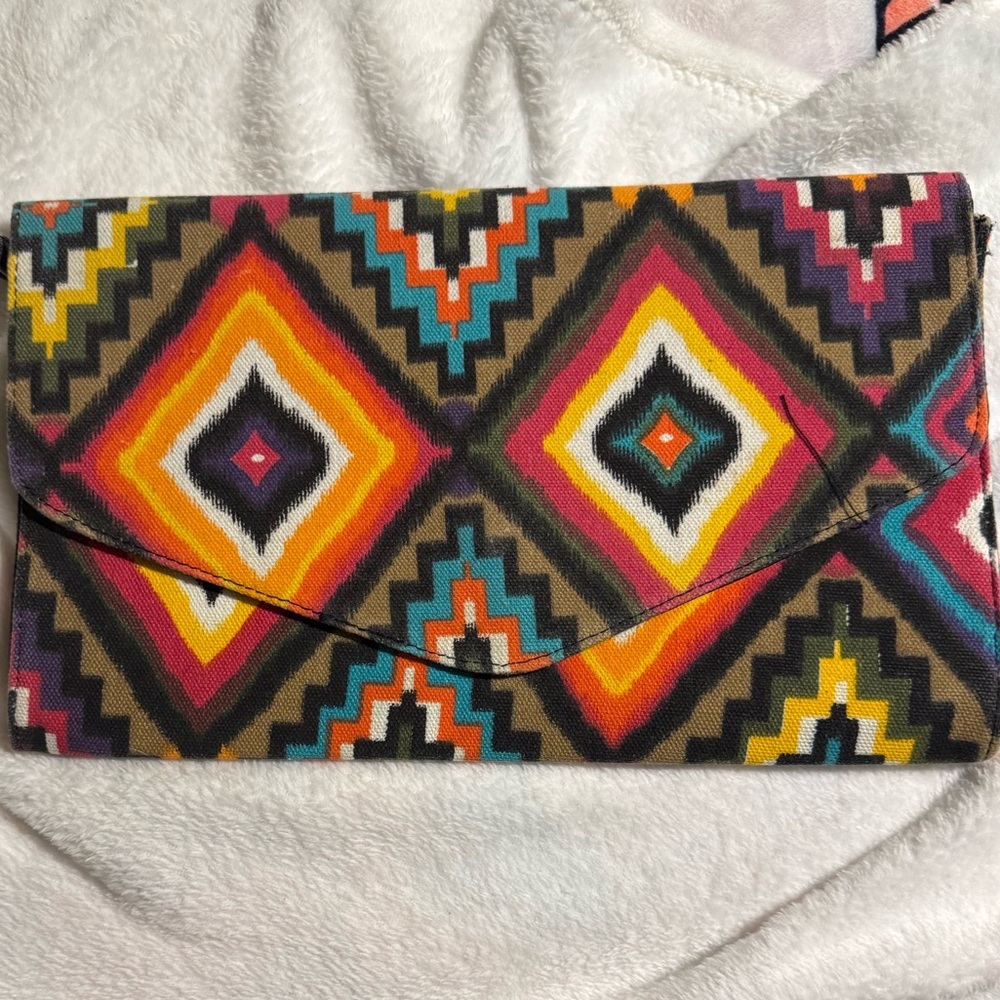 🔥Multicolor Aztec Geometric Clutch, SUPER CUTE